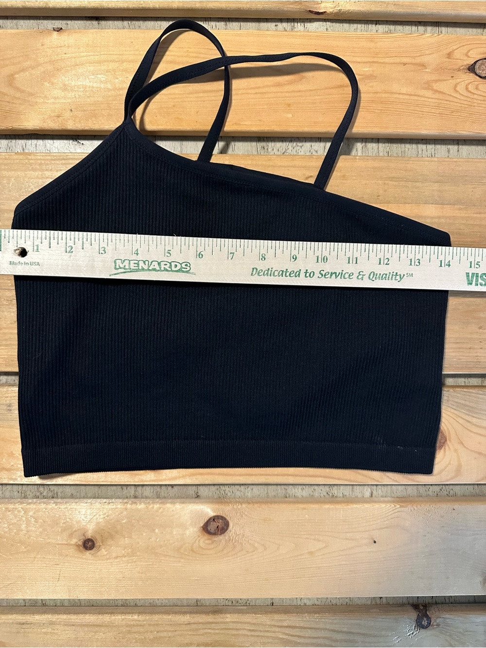 Aerie Adjustable Straps Wireless Sports Bra One Shoulder Black Solid Women’s XXL - Picture 5 of 5